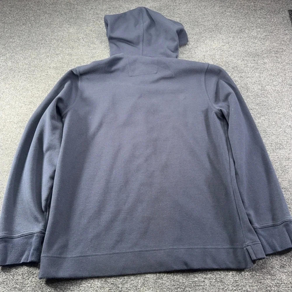 Banana Republic Mens Navy Blue Quarter Zip Hoodie Sweatshirt Large Cotton Blend